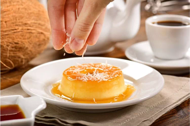 Flan de coco sans sucre ajouté